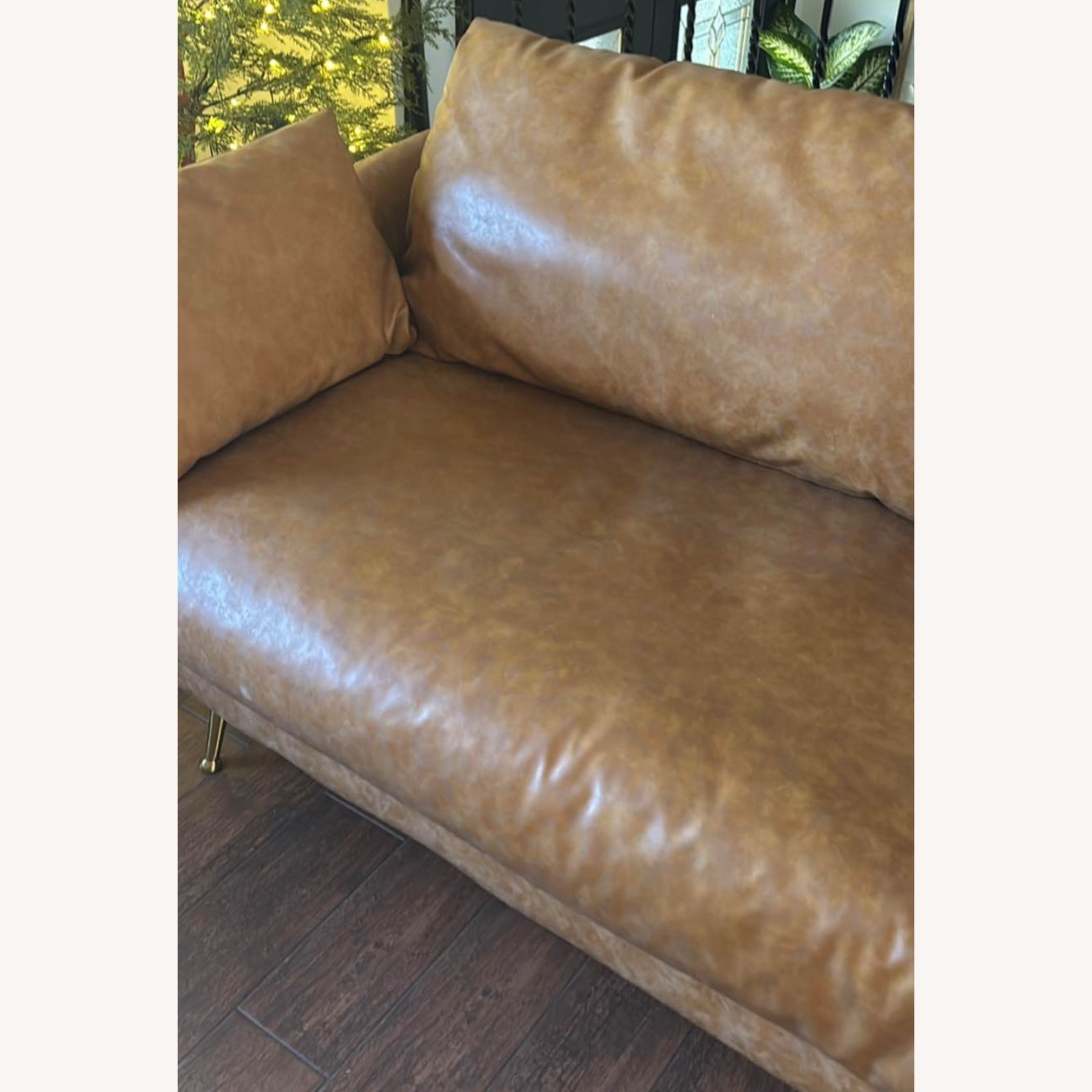 Albany Park Light Brown Leather 3+ Seater Sofa - image-8
