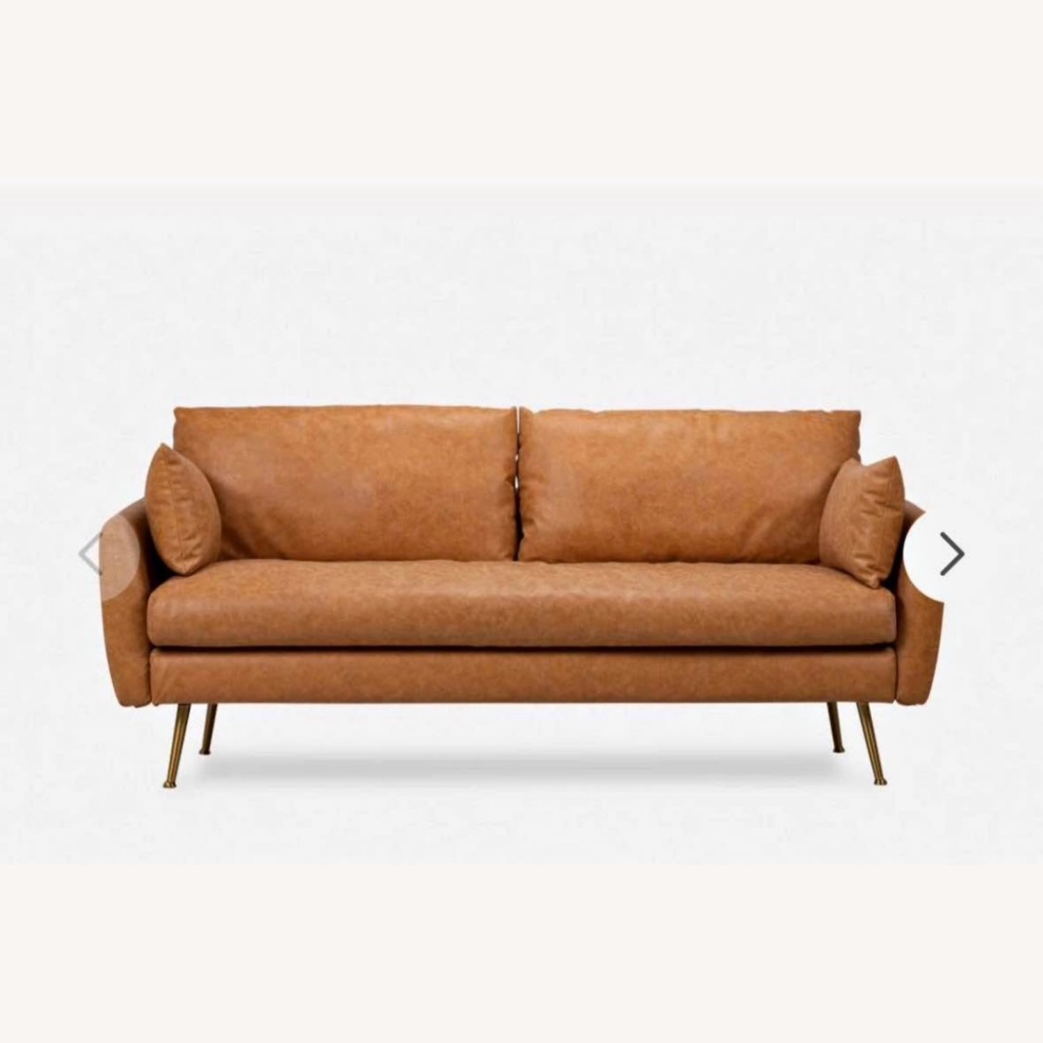 Albany Park Light Brown Leather 3+ Seater Sofa - image-9