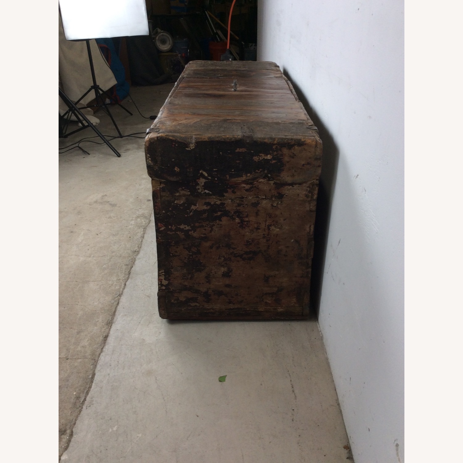 Antique Anglo-Indian Softwood Trunk - image-3