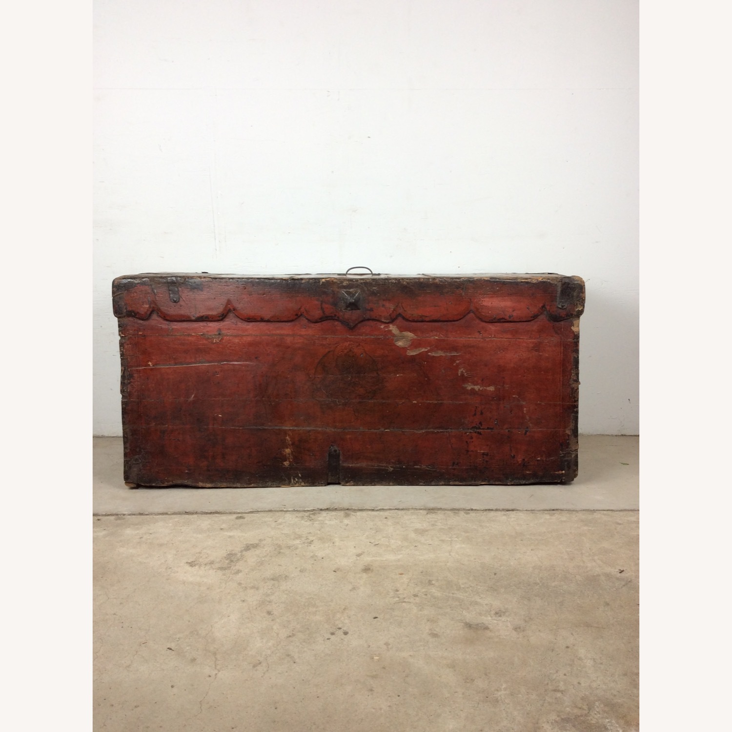 Antique Anglo-Indian Softwood Trunk - image-1
