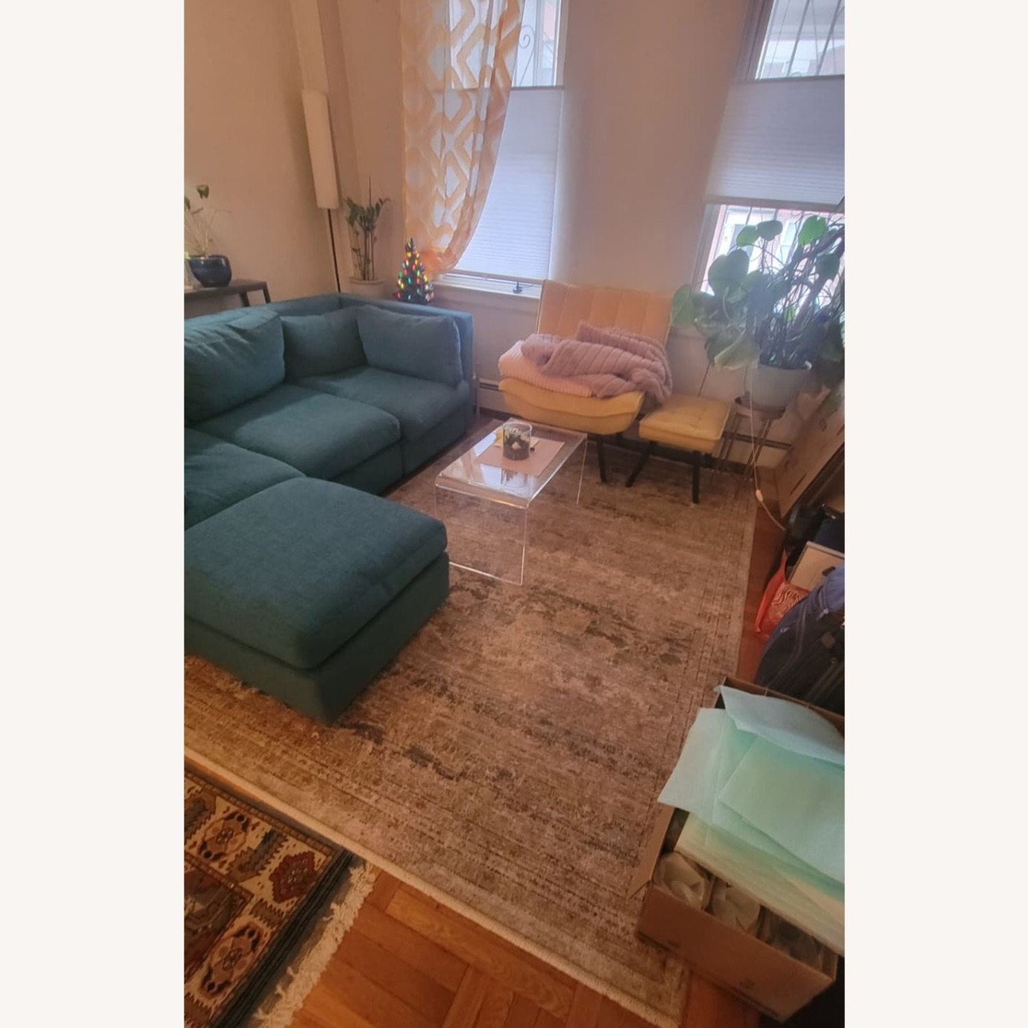 Anthropologie Heritage Area Rug Light Blue - image-2