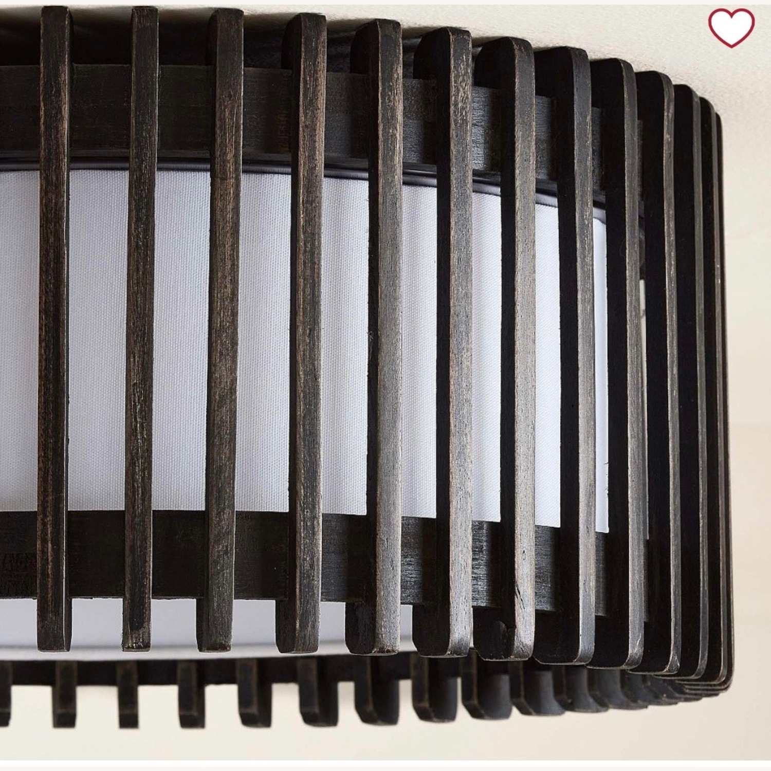 Pottery Barn Teen Dark Brown Wood Ceiling Lamp - image-3