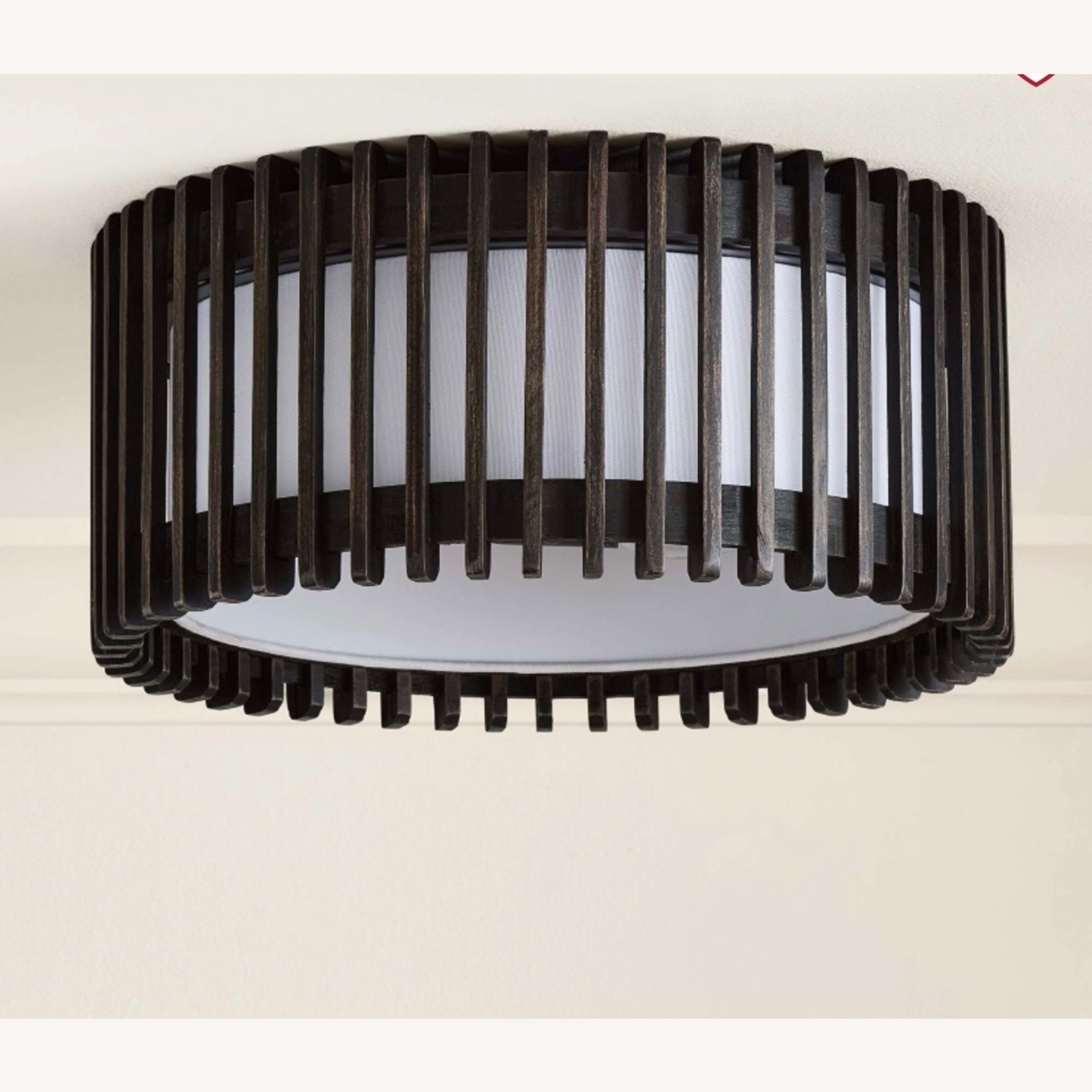 Pottery Barn Teen Dark Brown Wood Ceiling Lamp - image-2