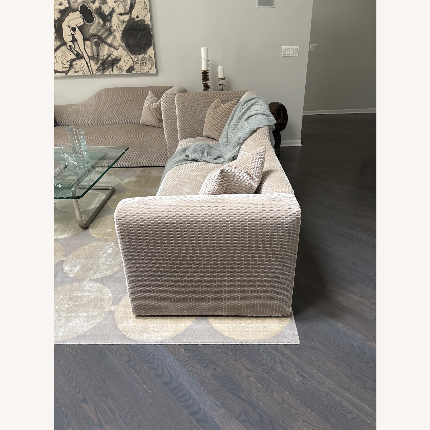 Taylor Made Custom Light Gray 2 Piece Sectional - image-2