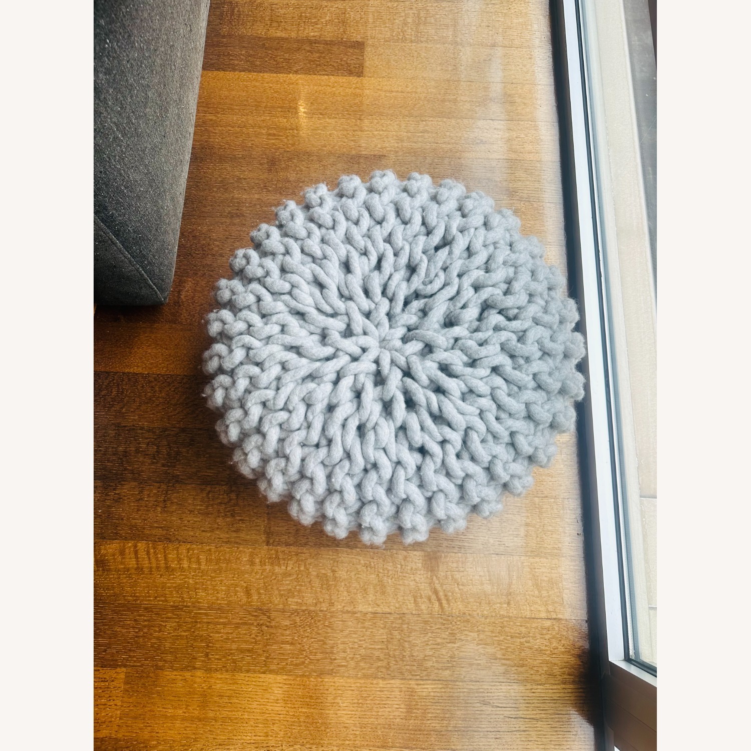 Christien Meindertsma Light Gray Wool Pouf  - image-3