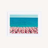 Gray Malin Amalfi Candy Cane Umbrella