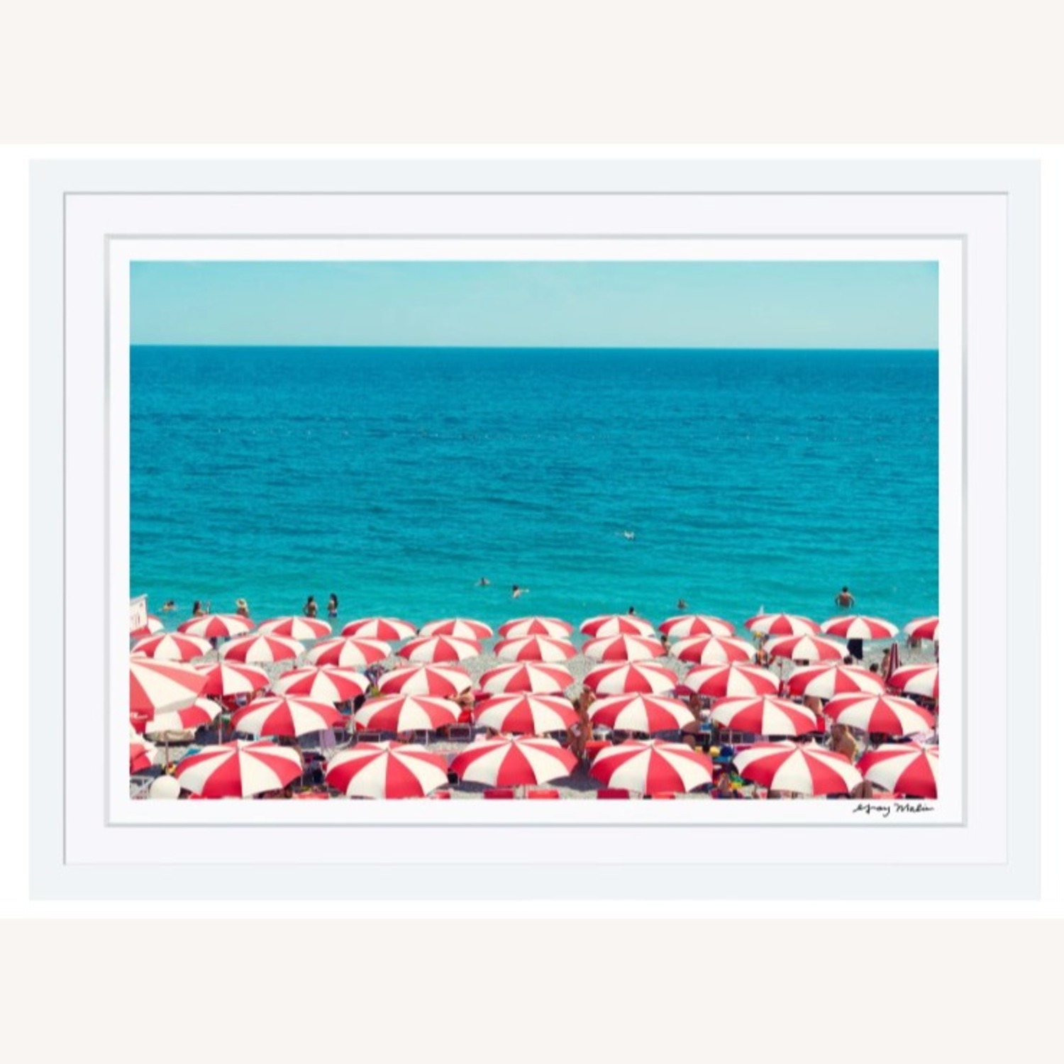 Gray Malin Amalfi Candy Cane Umbrella - image-1