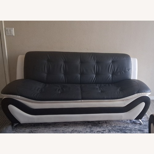 Used Black Leather 3+ Piece Sectional for sale on AptDeco