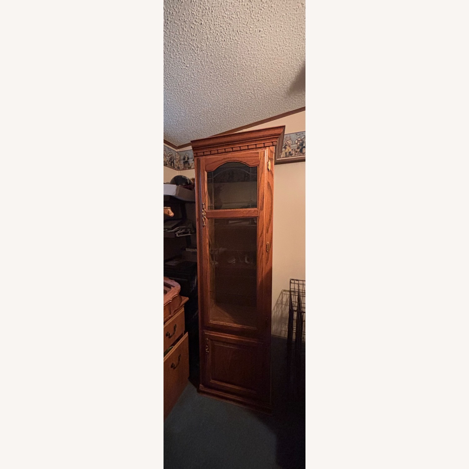 Vintage/Antique Natural Wood Media Storage - image-1