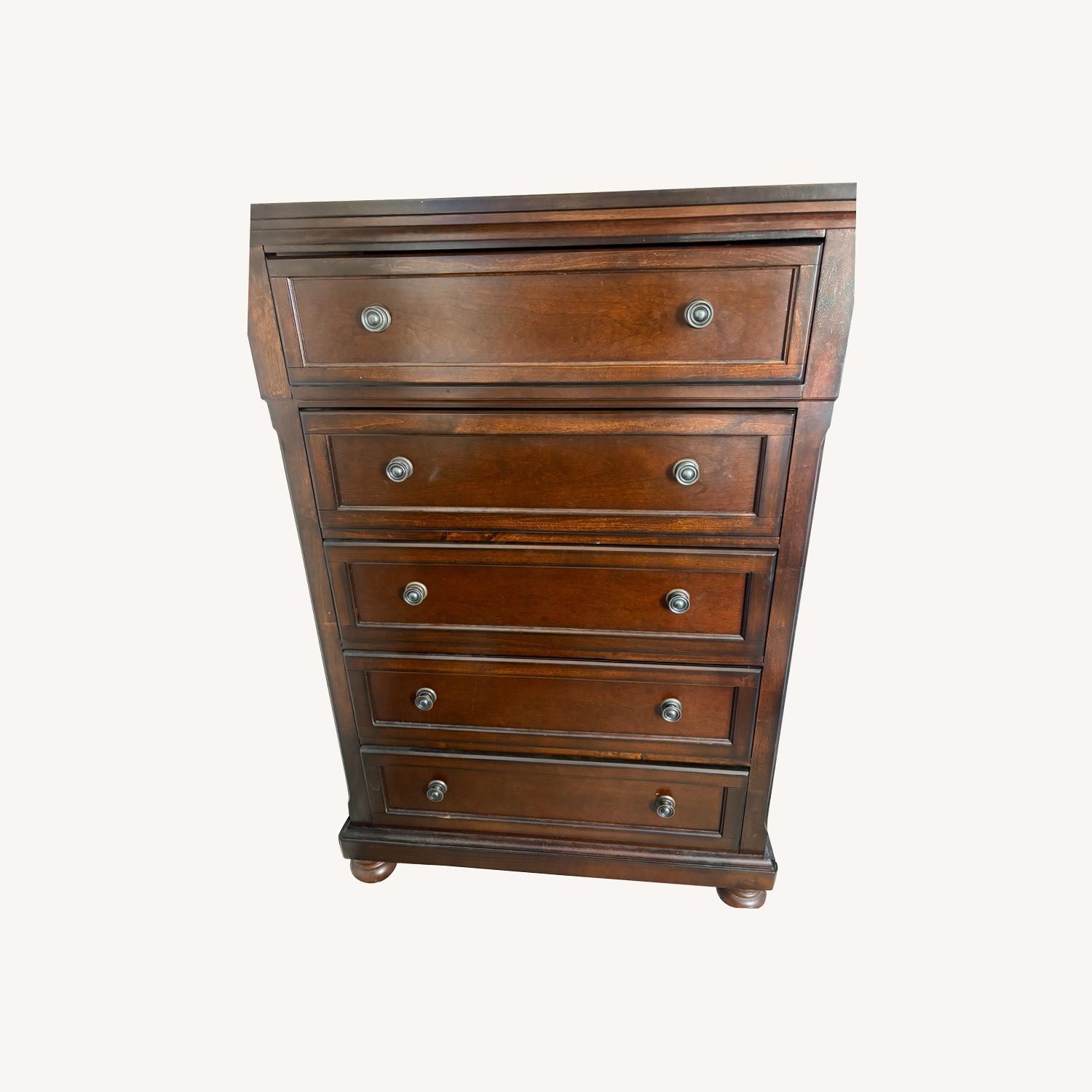 Ashley Furniture Dark Brown Wood Dresser - image-0