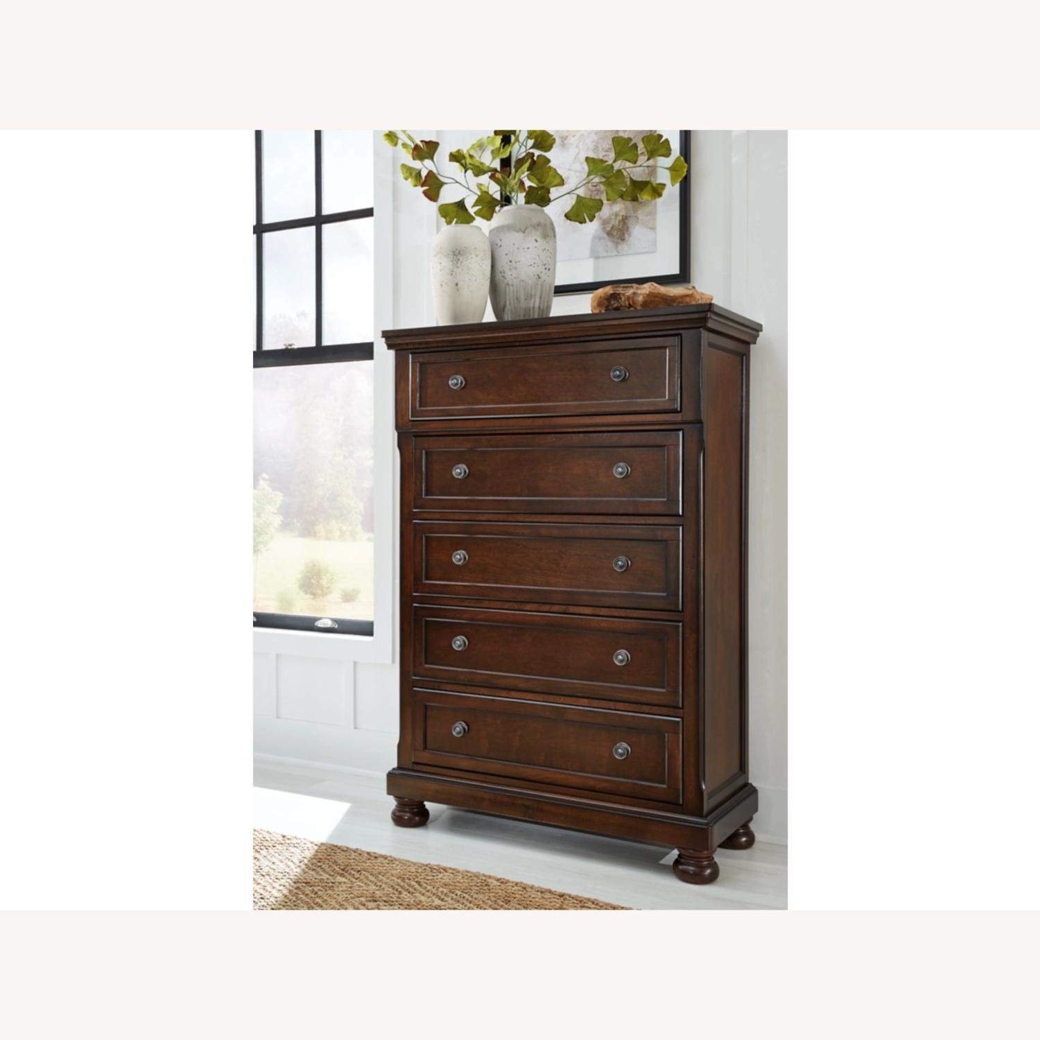 Ashley Furniture Dark Brown Wood Dresser - image-5