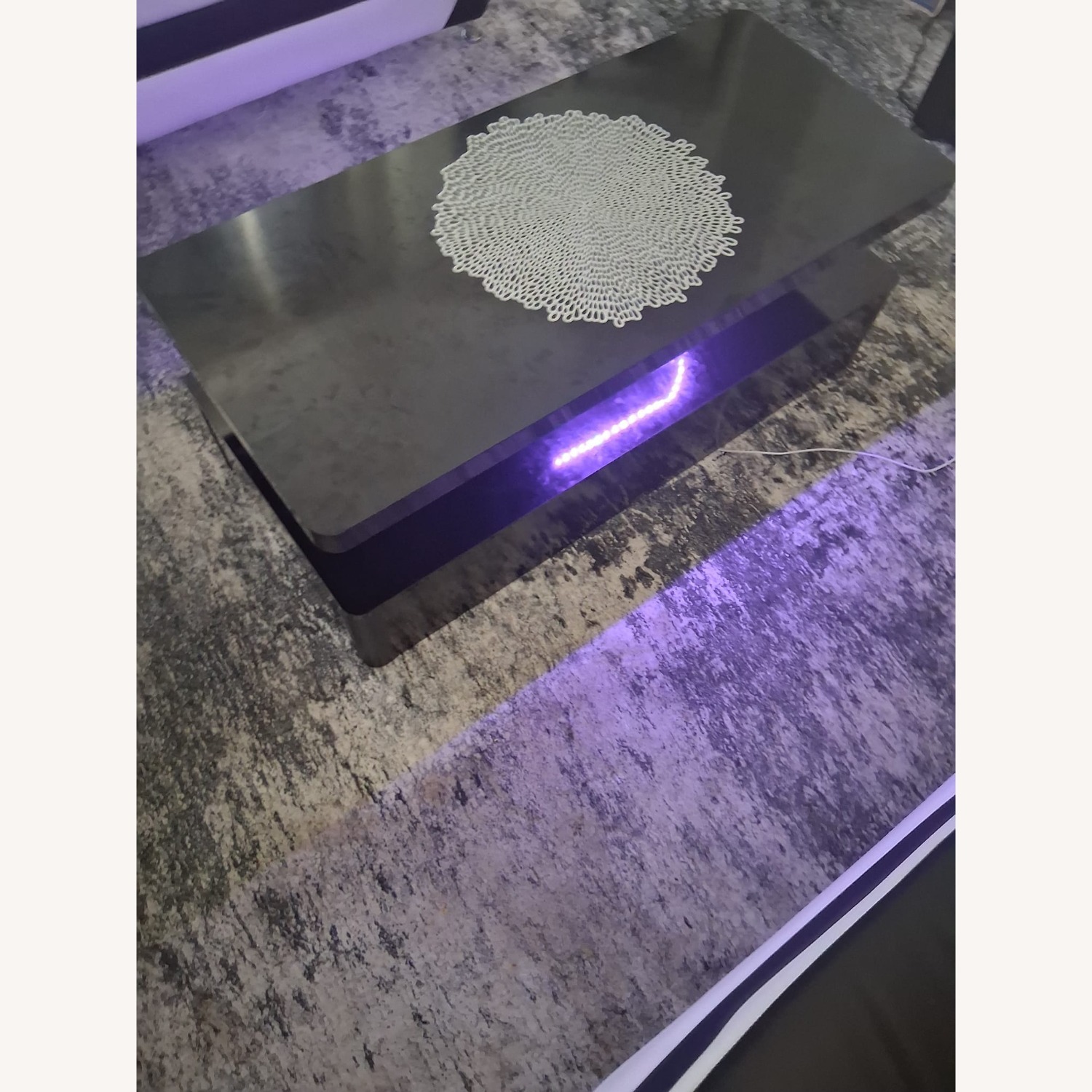 Dark Brown Marble Coffee Table - image-10