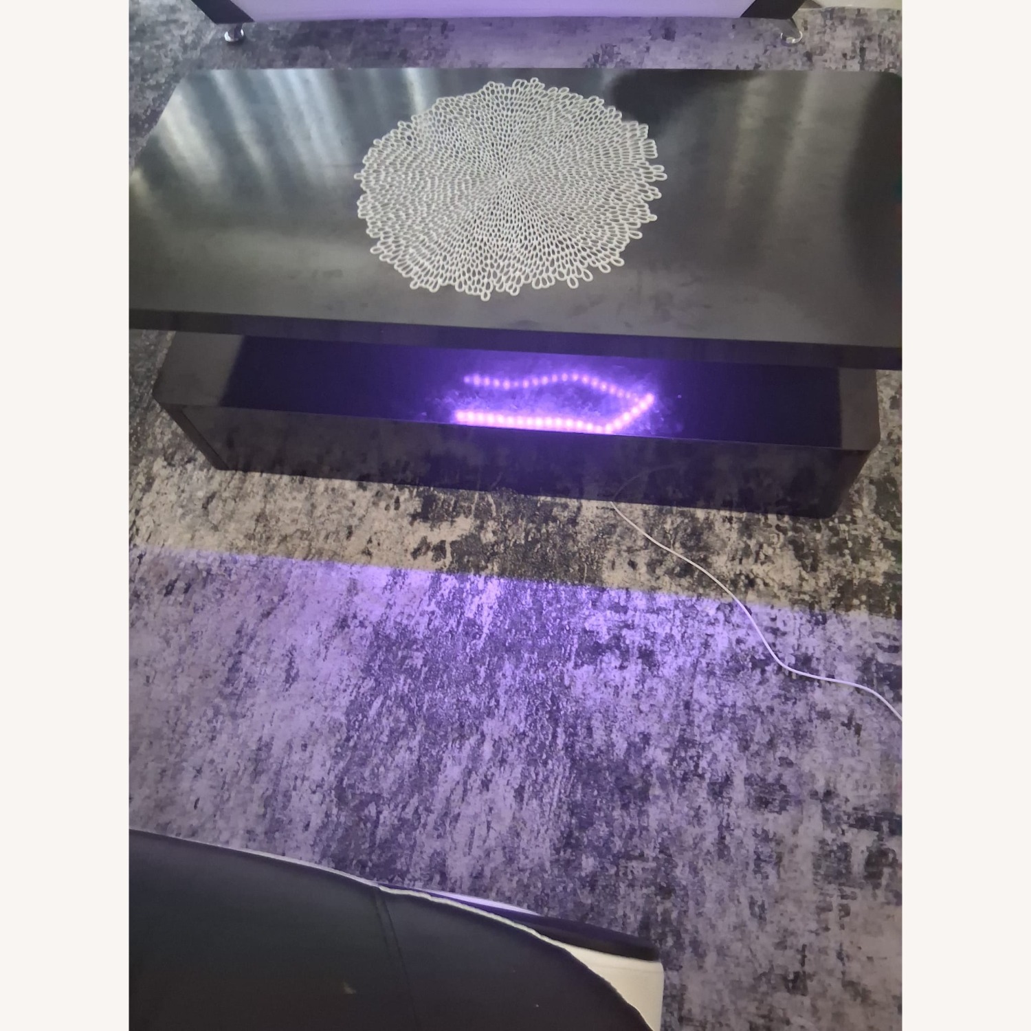 Dark Brown Marble Coffee Table - image-3