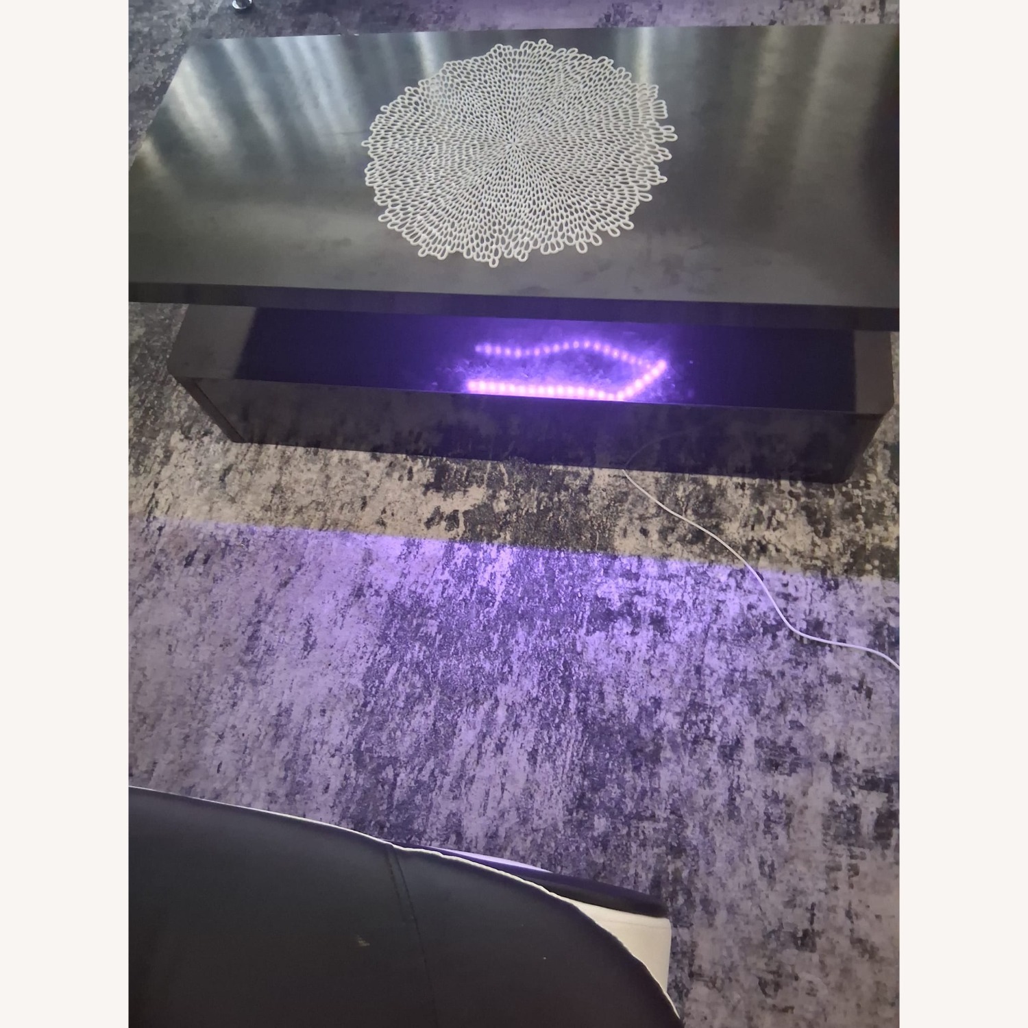 Dark Brown Marble Coffee Table - image-9