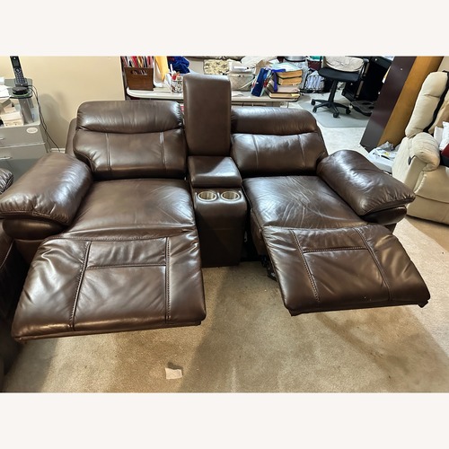 Used Coleman Furniture Dark Brown 2 Seater Sofa for sale on AptDeco