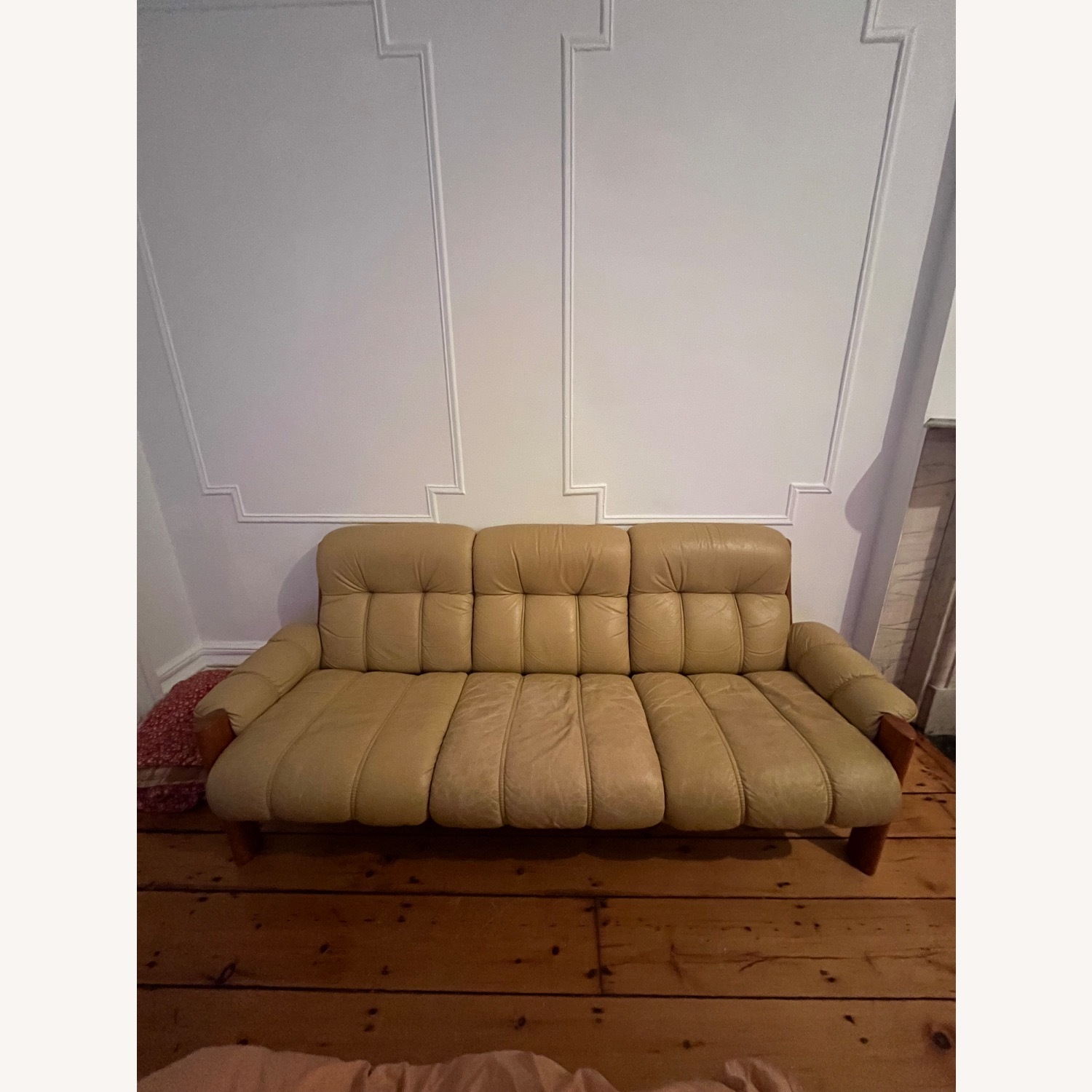 Vintage/Antique Leather 3+ Seater Sofa - image-2