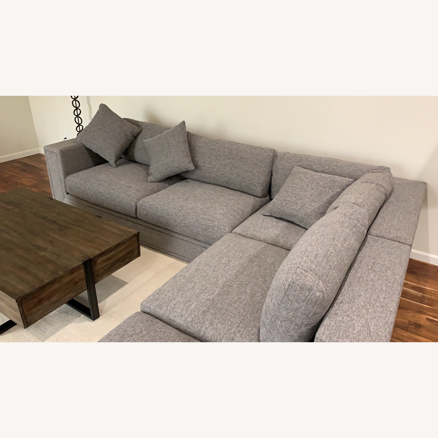 Macy's Light Gray 3+ Piece Sectional - image-2