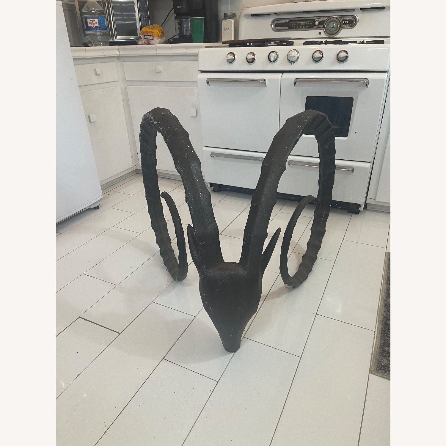 Vintage/Antique Black Dining Table - image-1