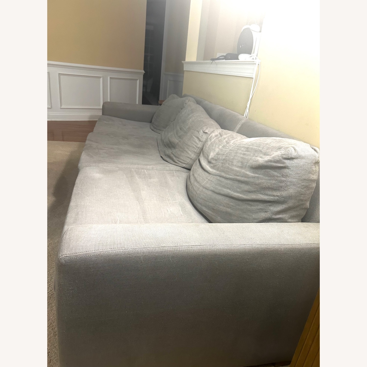 Restoration Hardware Maxwell Light Gray 3+ Seater Sofa - image-2