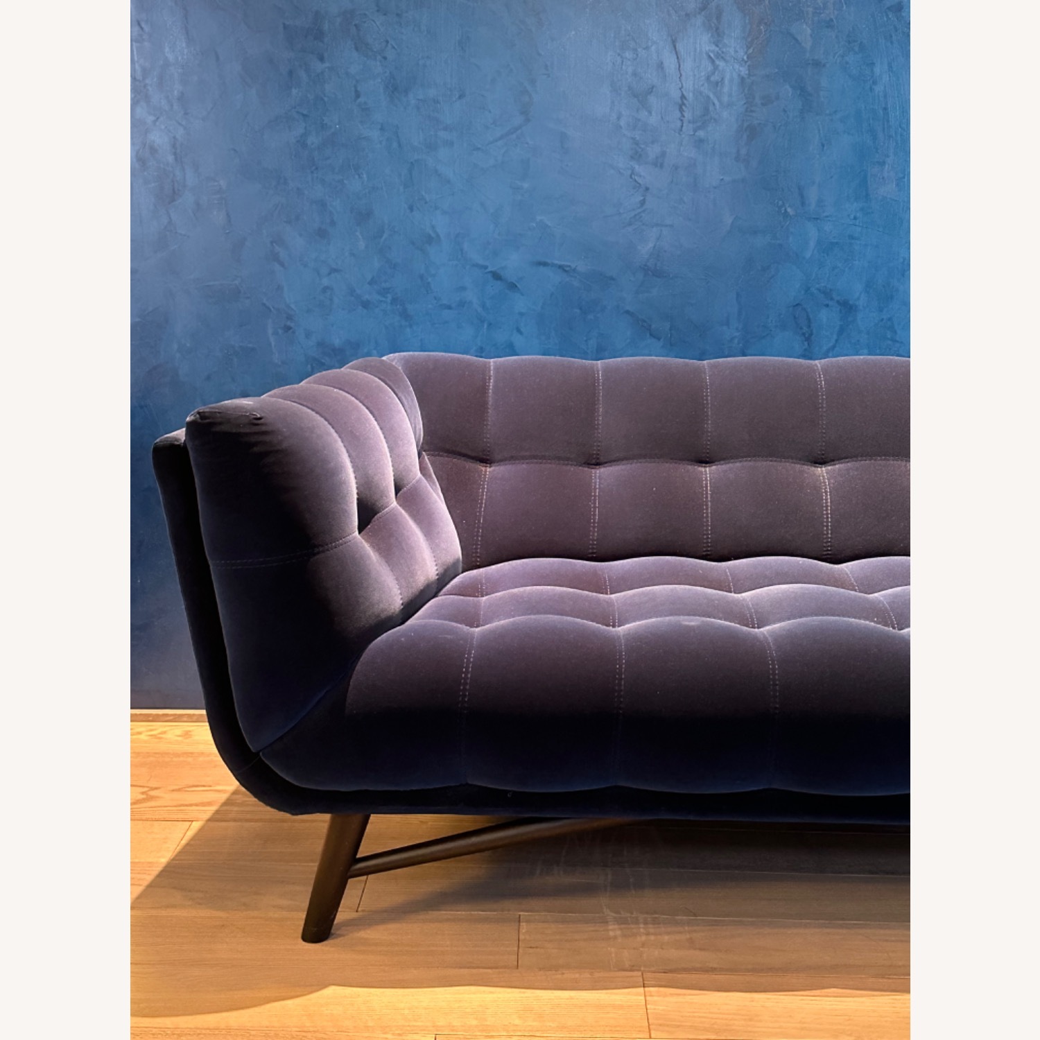 Roche Bobois Blue Velvet 3+ Seater Sofa - image-2