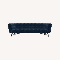 Roche Bobois Blue Velvet 3+ Seater Sofa