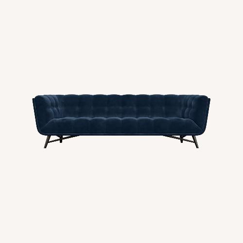 Used Roche Bobois Blue Velvet 3+ Seater Sofa for sale on AptDeco