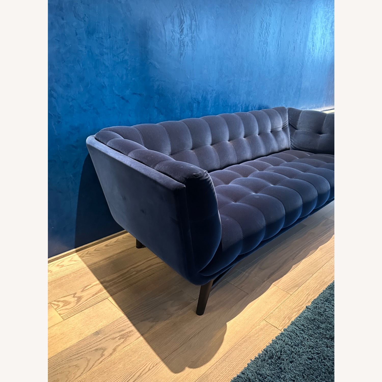 Roche Bobois Blue Velvet 3+ Seater Sofa - image-3