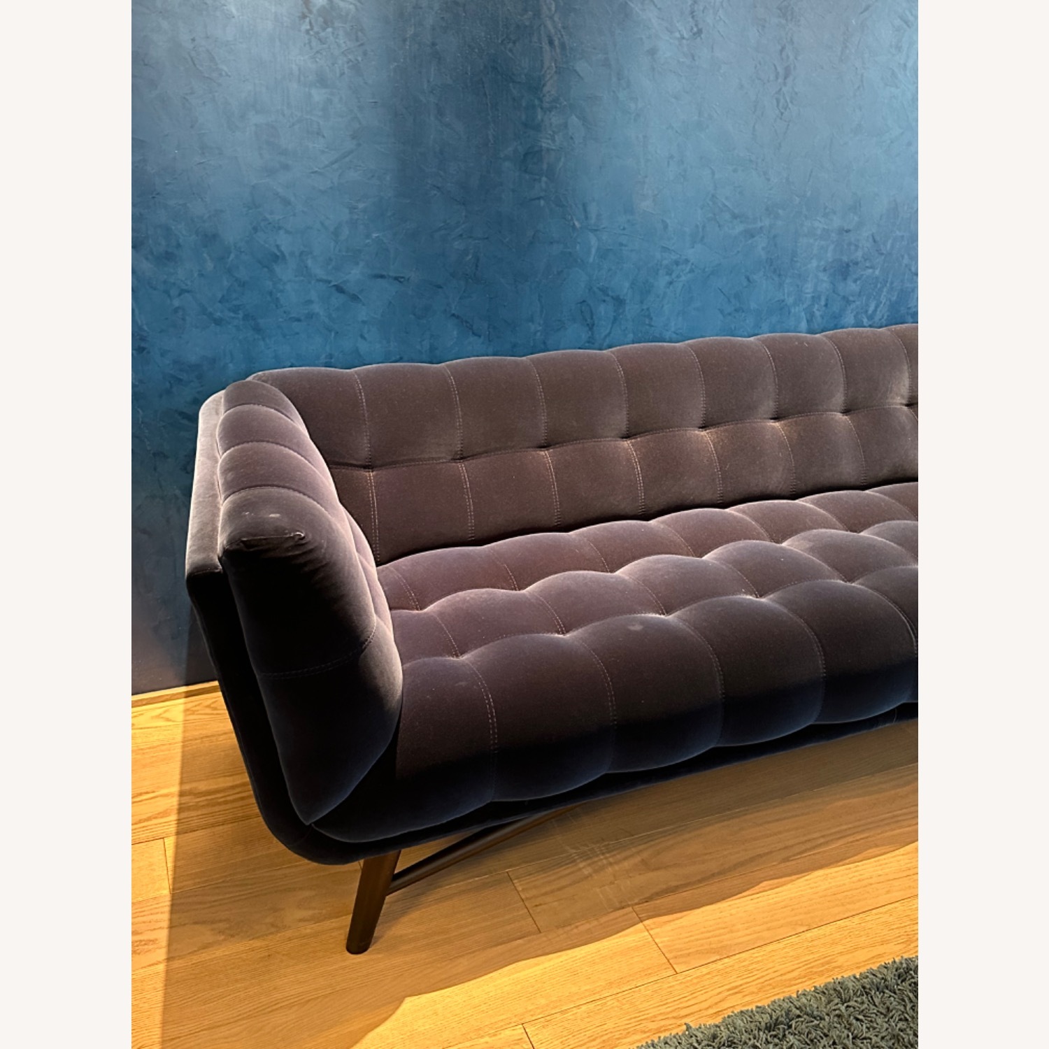 Roche Bobois Blue Velvet 3+ Seater Sofa - image-6