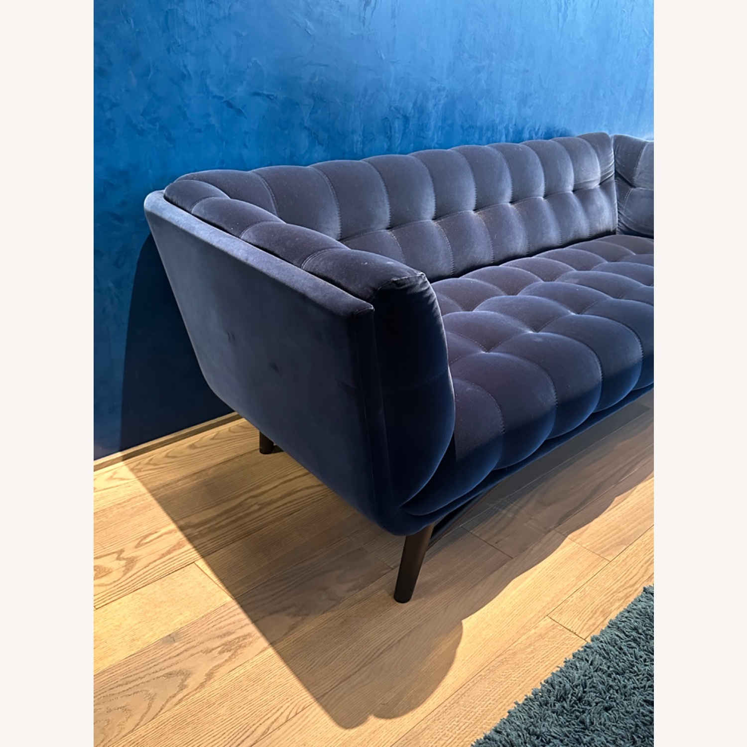 Roche Bobois Blue Velvet 3+ Seater Sofa - image-4