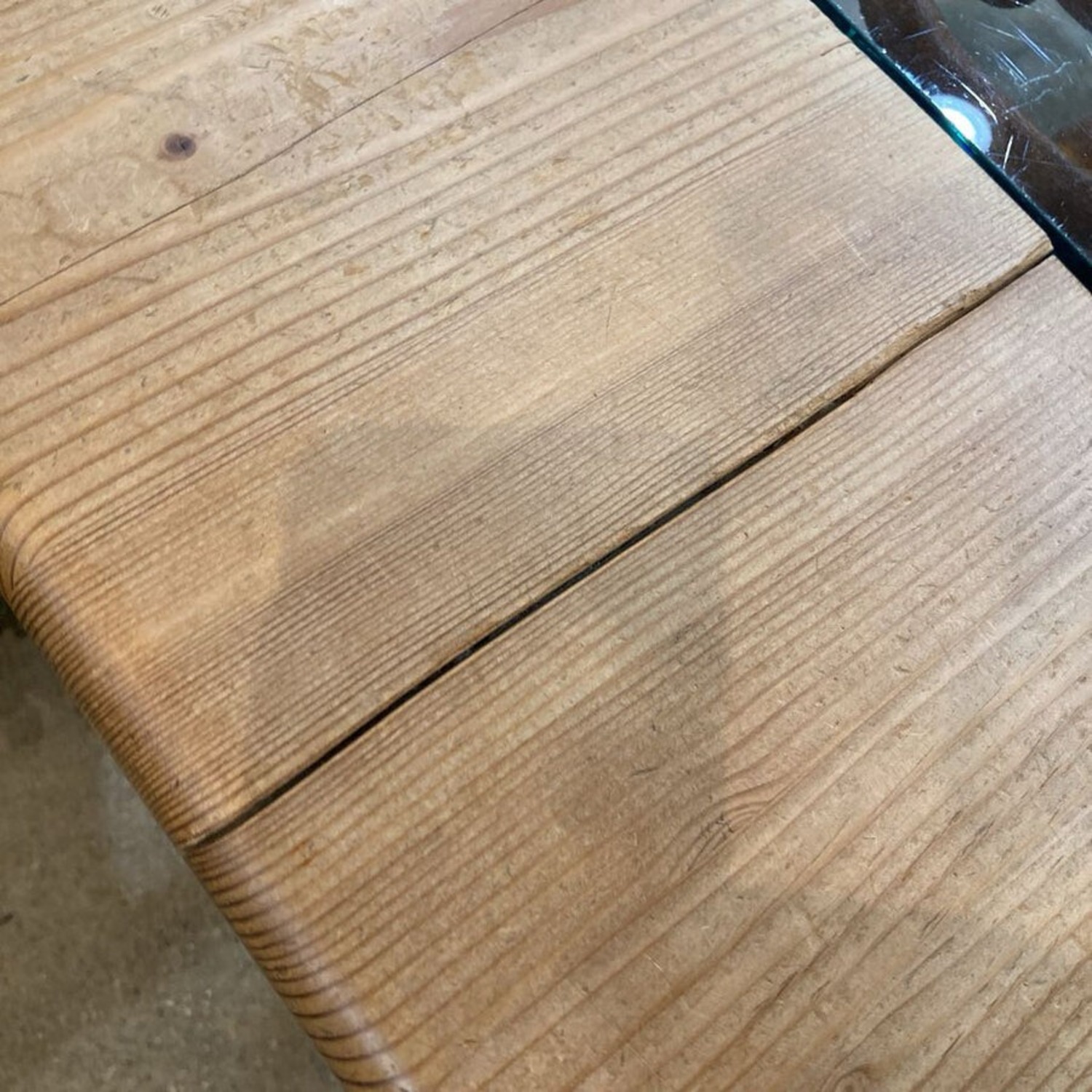 Rustic Wood w Glass Insert Coffee Table - image-13