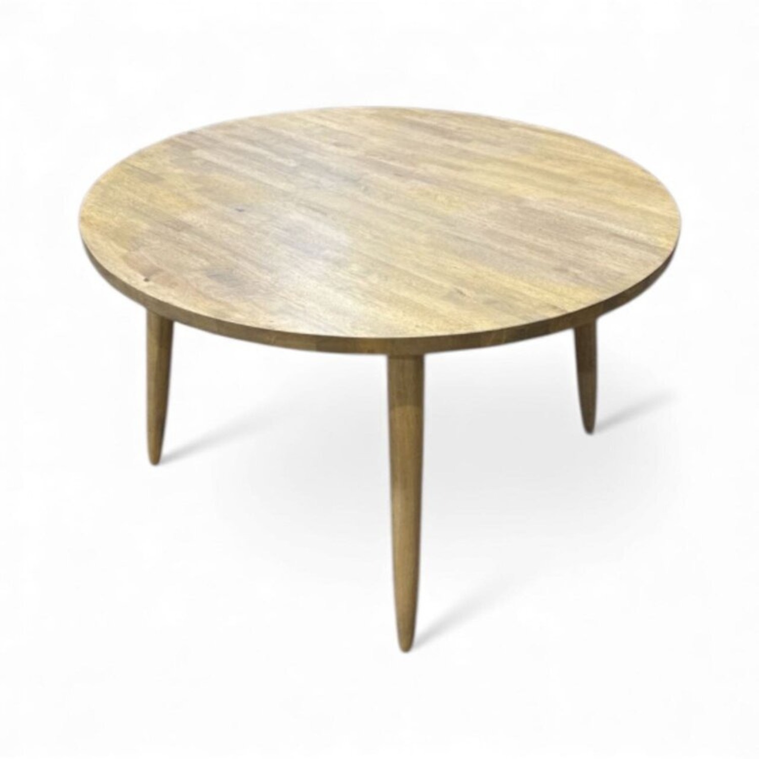 Round Wood Tapered Legs Dining Table - image-1