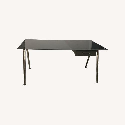 Used Galant Glass Top Desk for sale on AptDeco