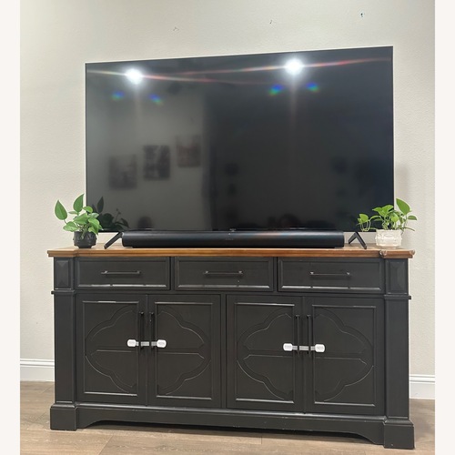 Used Costsco Dark Brown Wood Media Storage for sale on AptDeco