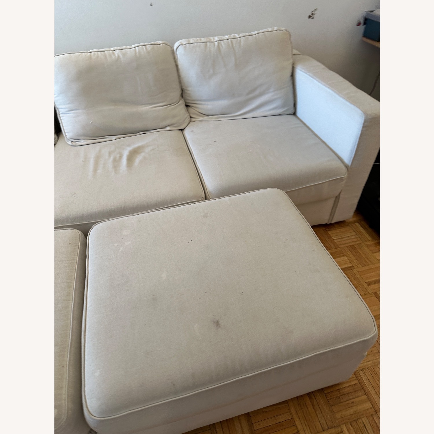 LoveSac Sactional Coastal White Brushed Weave - image-4