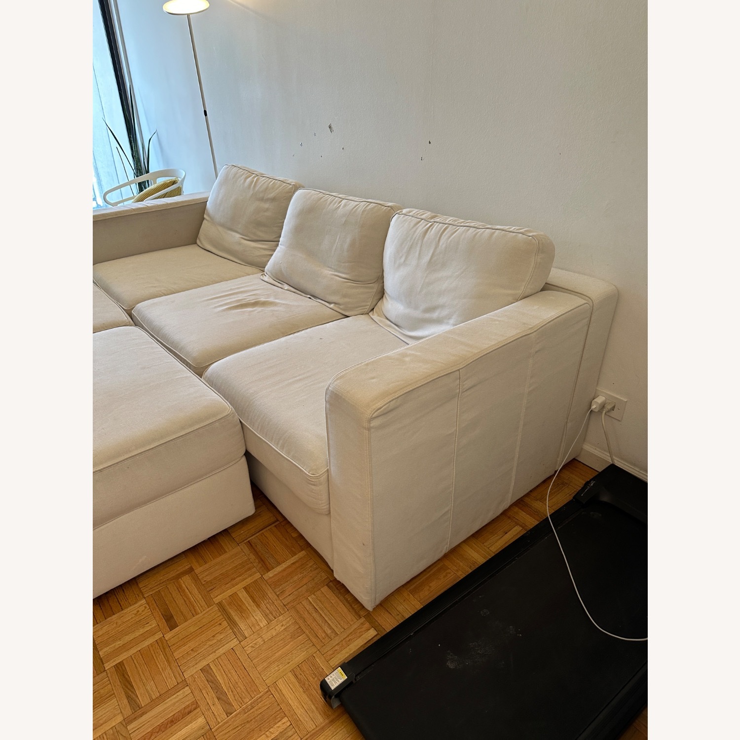 LoveSac Sactional Coastal White Brushed Weave - image-2