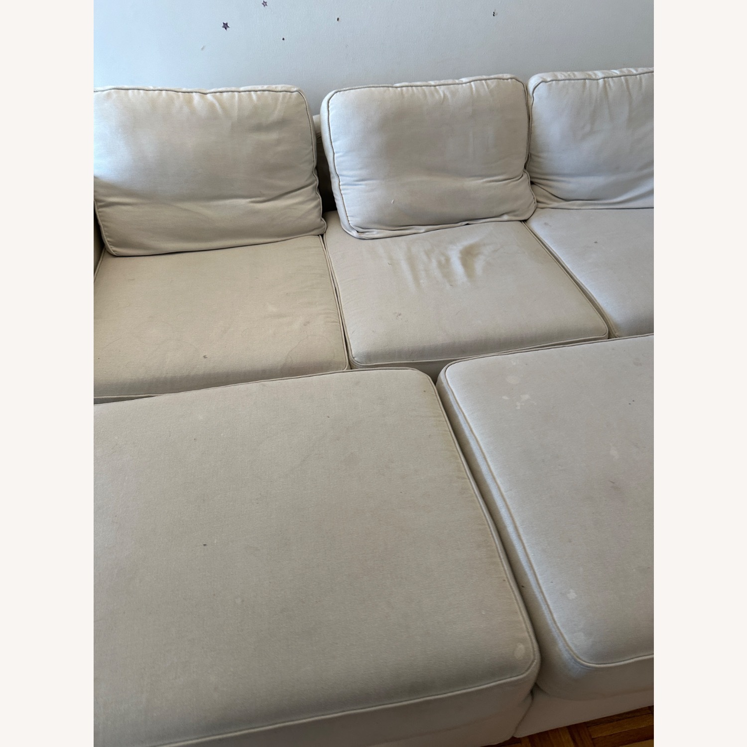 LoveSac Sactional Coastal White Brushed Weave - image-6