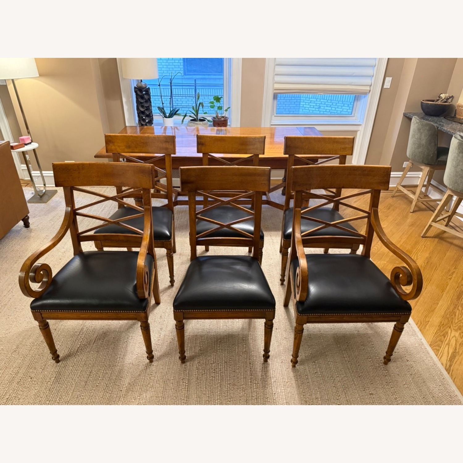 Baker Furniture Farmhouse Dining Table & 6 Chairs - image-8