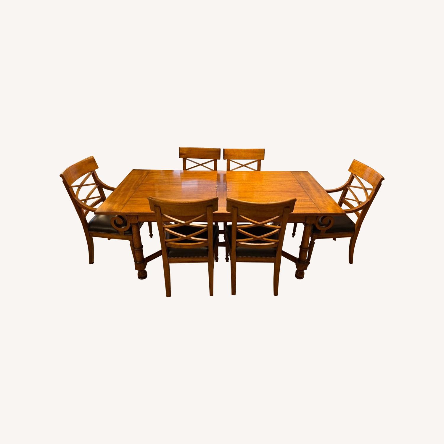 Baker Furniture Farmhouse Dining Table & 6 Chairs - image-0