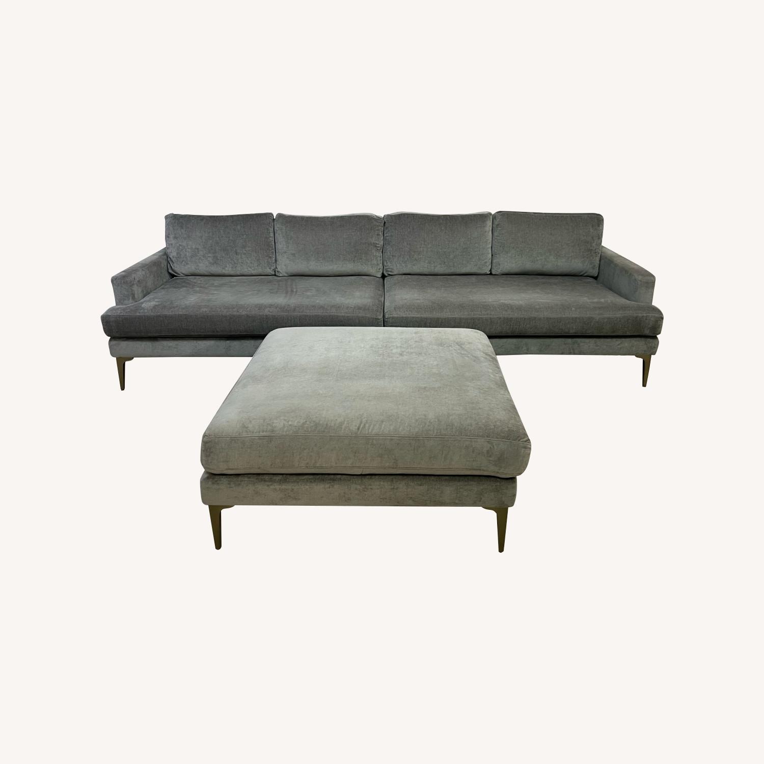 West Elm Andes Sectional with Ottoman - image-0