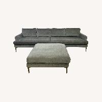 West Elm Andes Sectional with Ottoman