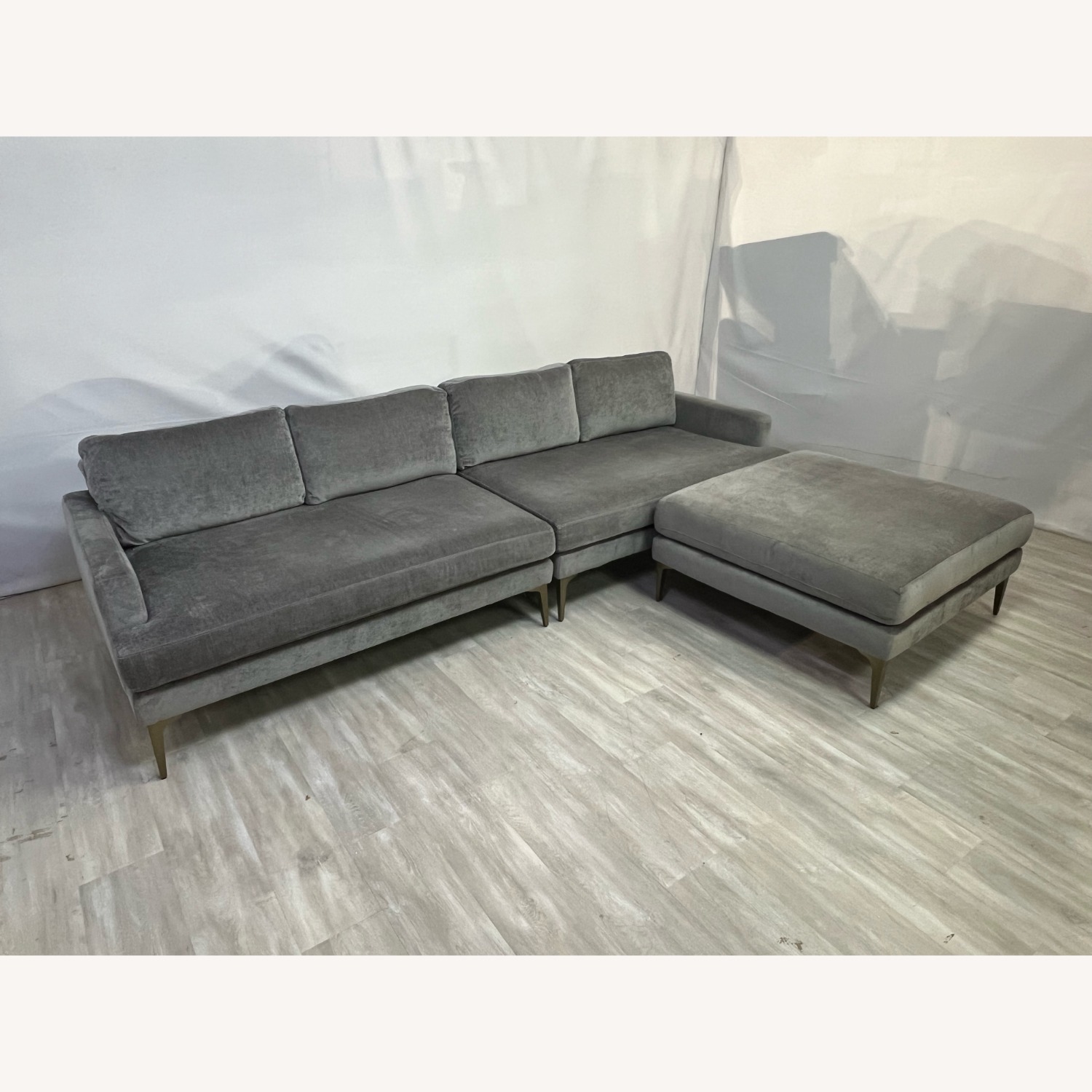 West Elm Andes Sectional with Ottoman - image-3