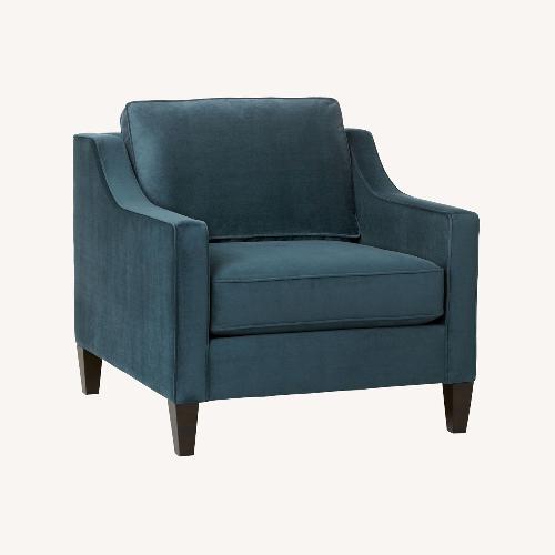 Used West Elm Paidge Chair Petrol Velvet for sale on AptDeco