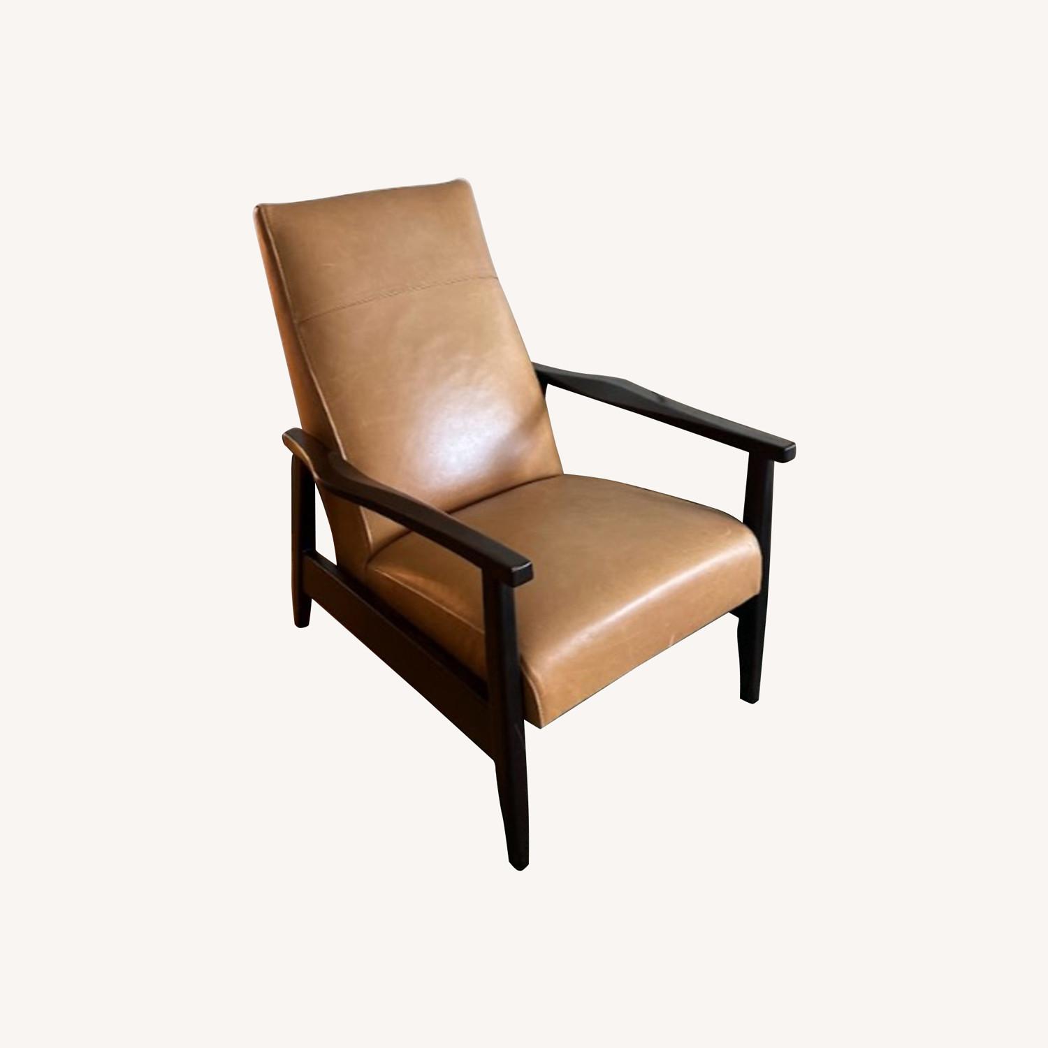 Arhaus Wordsmith Light Brown Leather Recliner - image-0