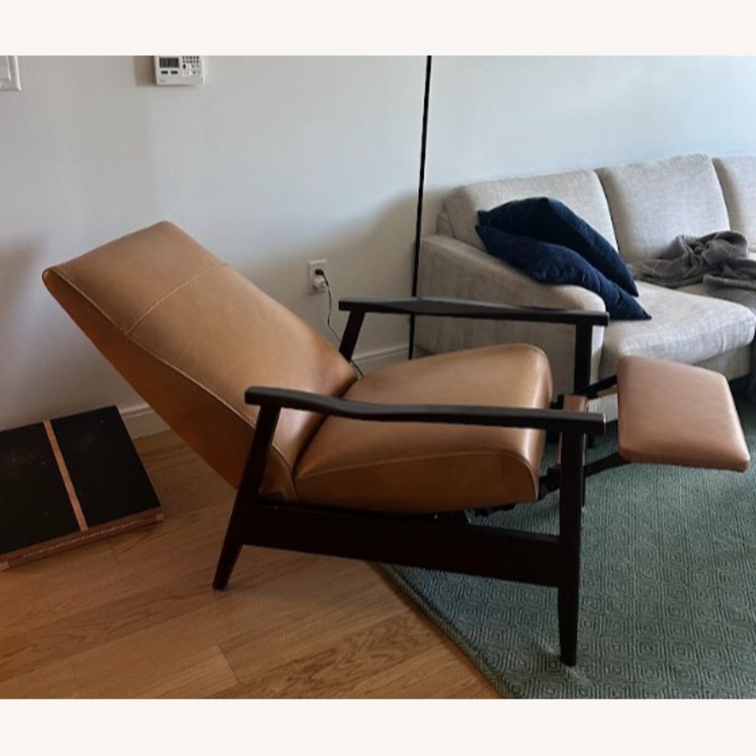 Arhaus Wordsmith Light Brown Leather Recliner - image-2