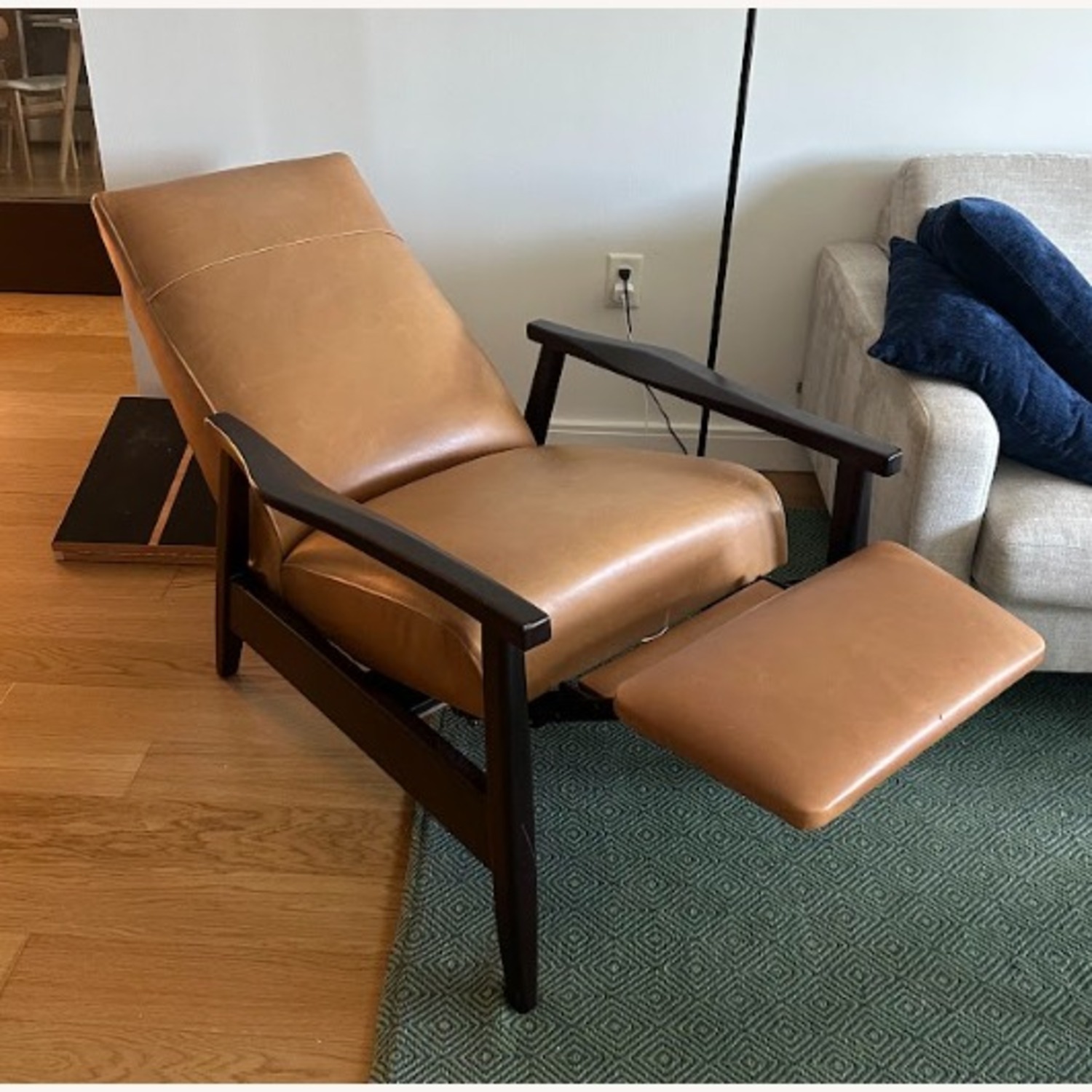 Arhaus Wordsmith Light Brown Leather Recliner - image-3