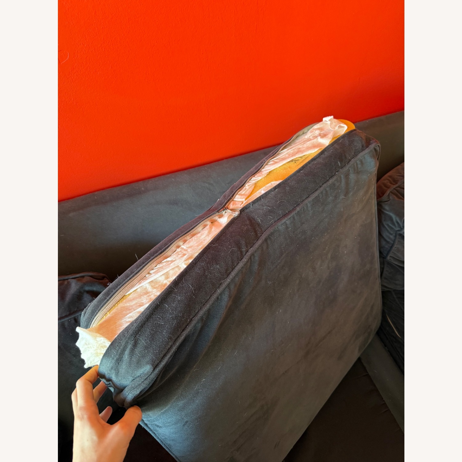 West Elm Paidge Sectional Midnight Velvet  - image-4