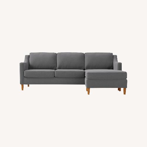 Used West Elm Paidge Sectional Midnight Velvet  for sale on AptDeco
