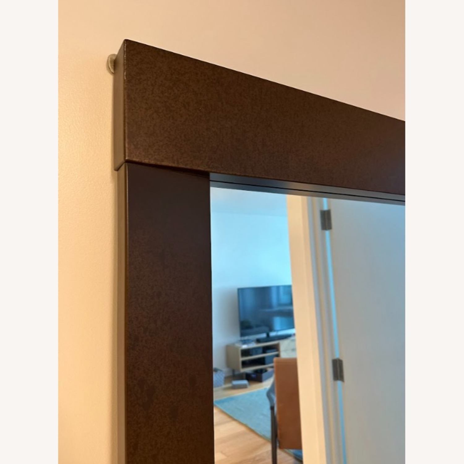 Crate & Barrel Dark Brown Floor Mirror - image-3