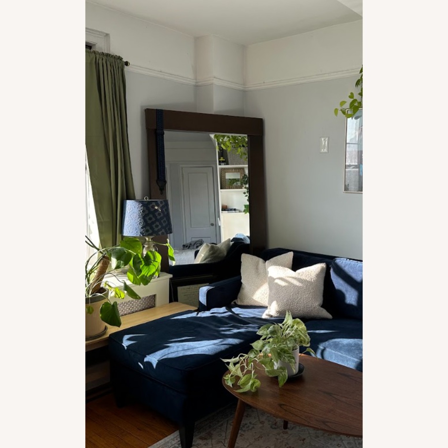 Crate & Barrel Dark Brown Floor Mirror - image-4