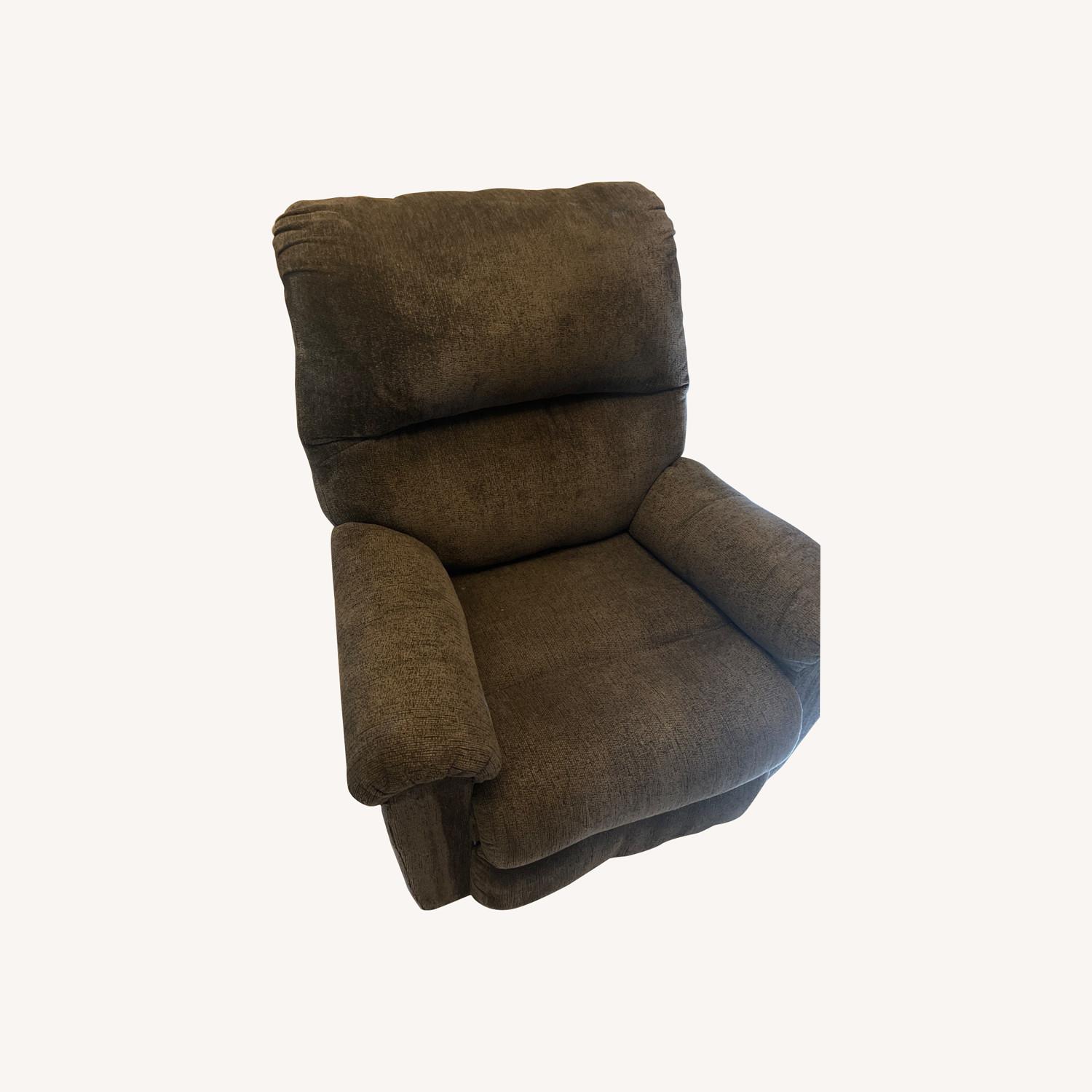 Ashley Furniture Green Velvet Recliner - image-0